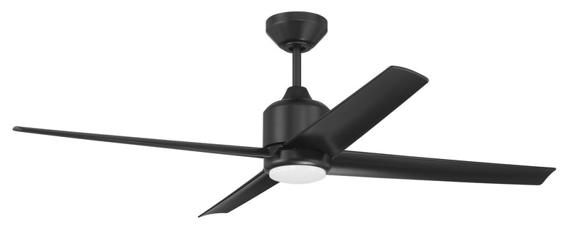 Craftmade QUL52FB4-NWF 52" Ceiling Fan, Flat Black