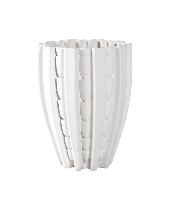 Currey and Company 1200-0786 Vase, White