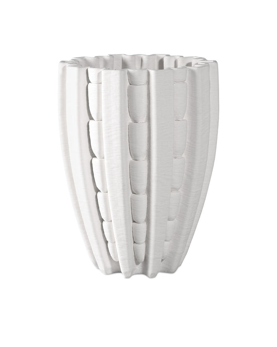 Currey and Company 1200-0787 Vase, White