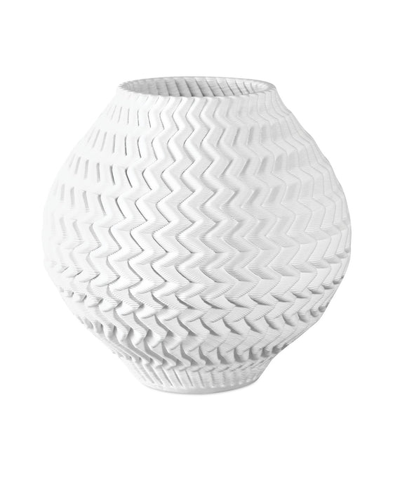 Currey and Company 1200-0789 Vase, White