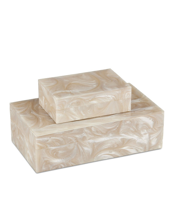 Currey and Company 1200-0800 Box Set of 2, Ivory/Natural