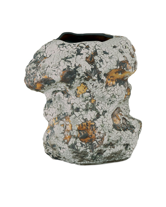 Currey and Company 1200-0876 Vase, Off-White/Gray/Burnt Orange