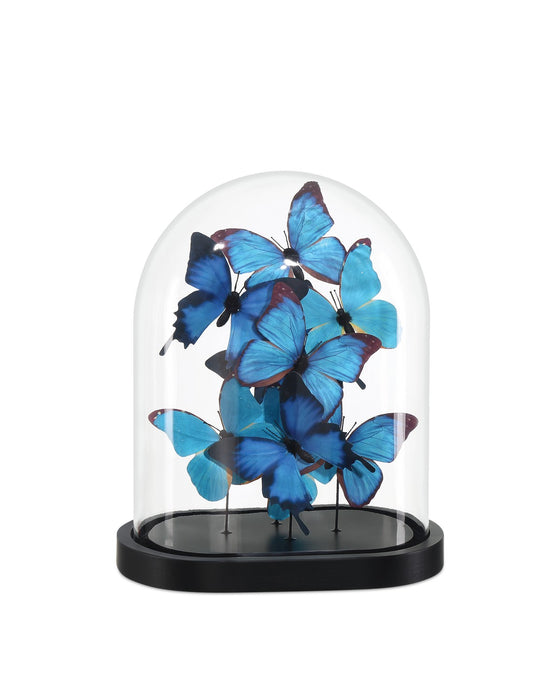 Currey and Company 1200-0896 Butterflies, Blue/Black/Clear