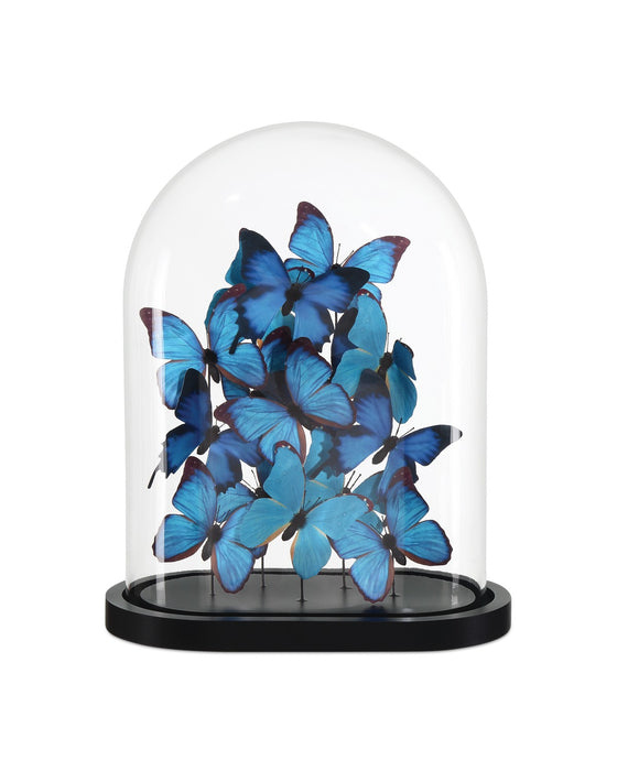 Currey and Company 1200-0897 Butterflies, Blue/Black/Clear