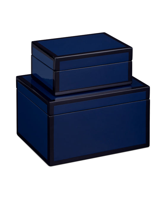 Currey and Company 1200-0905 Box Set of 2, Navy/Black