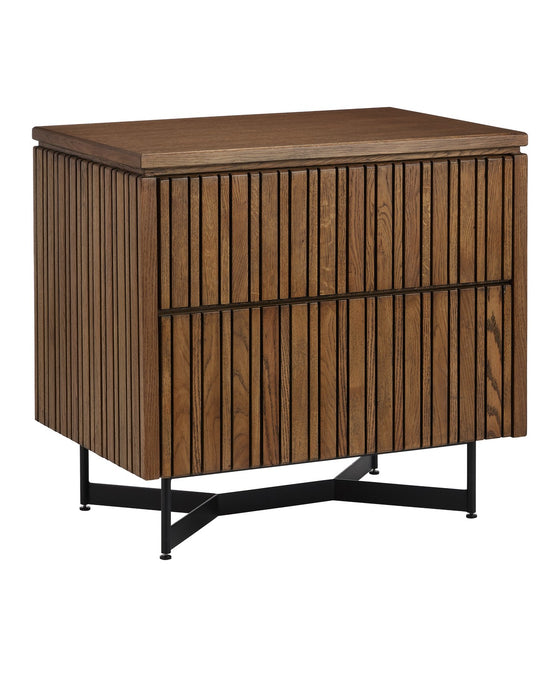 Currey and Company 3000-0274 Nightstand, Morel Brown/Black