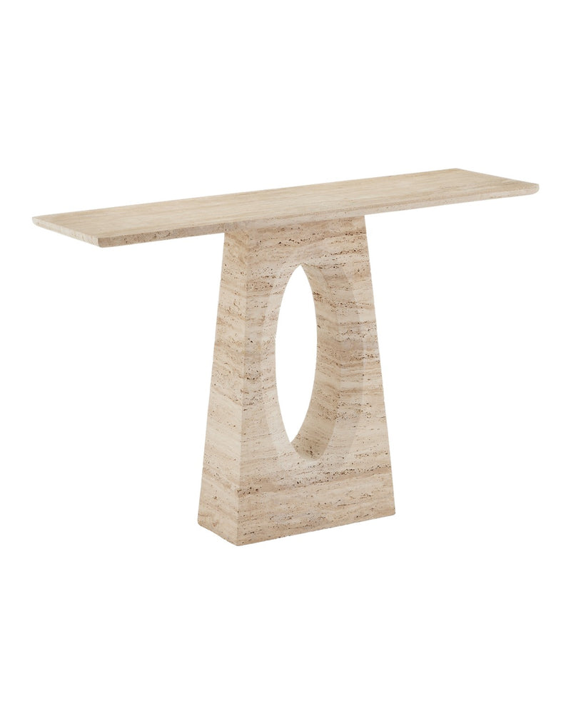 Currey and Company 3000-0286 Console Table, Natural Beige