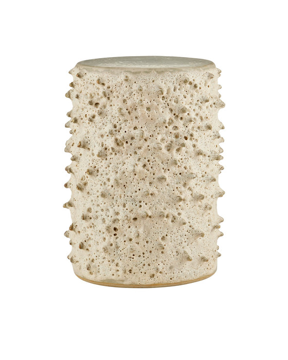 Currey and Company 3000-0288 Accent Table, Ivory White Moss