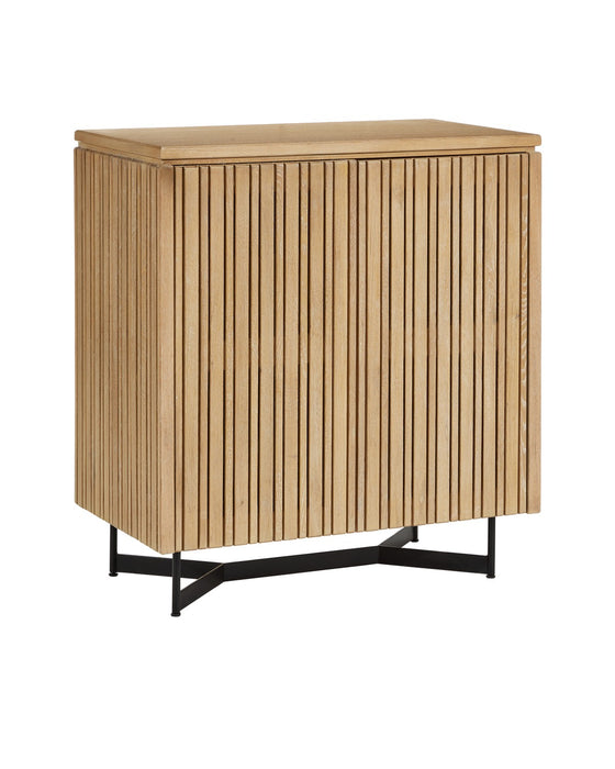 Currey and Company 3000-0293 Cabinet, Washed Oak/Black