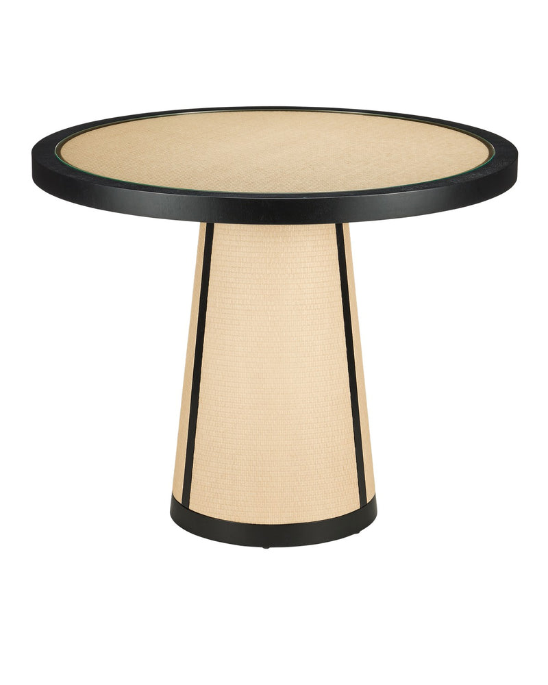 Currey and Company 3000-0302 Entry Table, Ivory/Black/Clear
