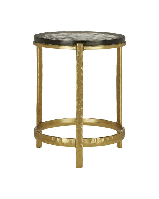 Currey and Company 4000-0156 Accent Table, Gold/Clear