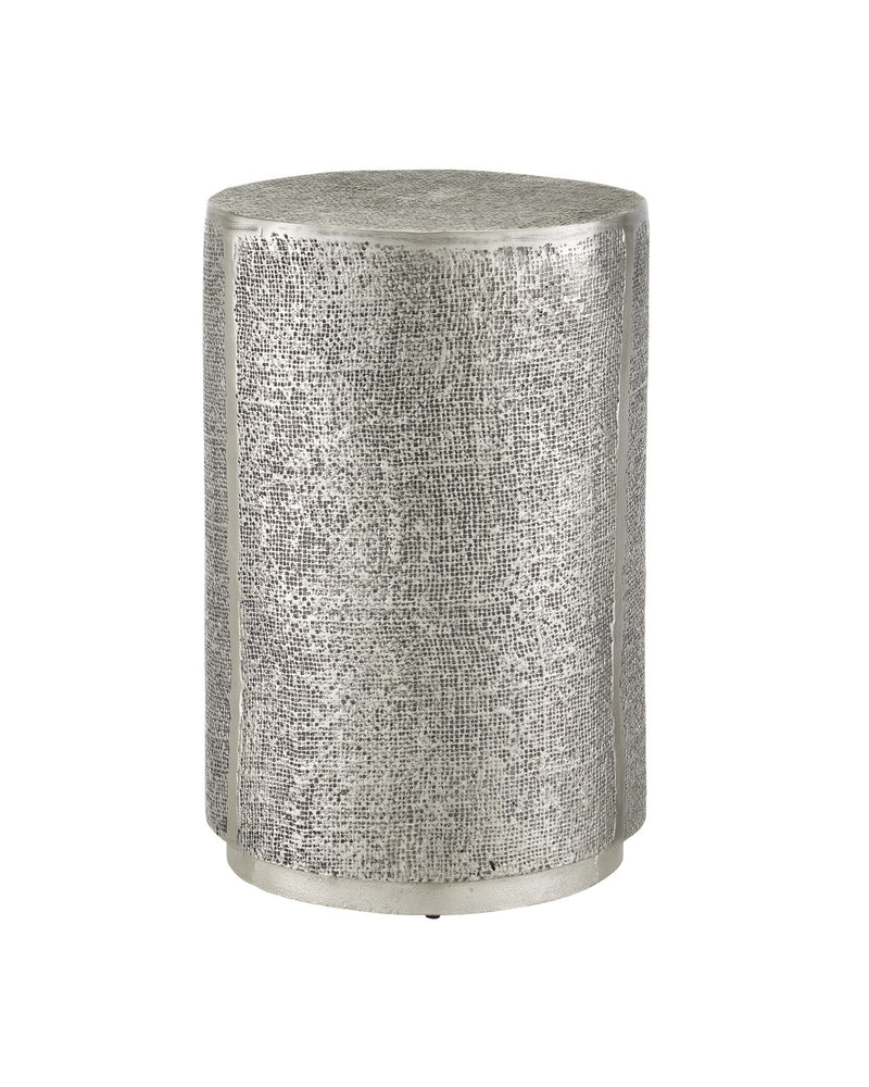 Currey and Company 4000-0169 Accent Table, Antique Silver