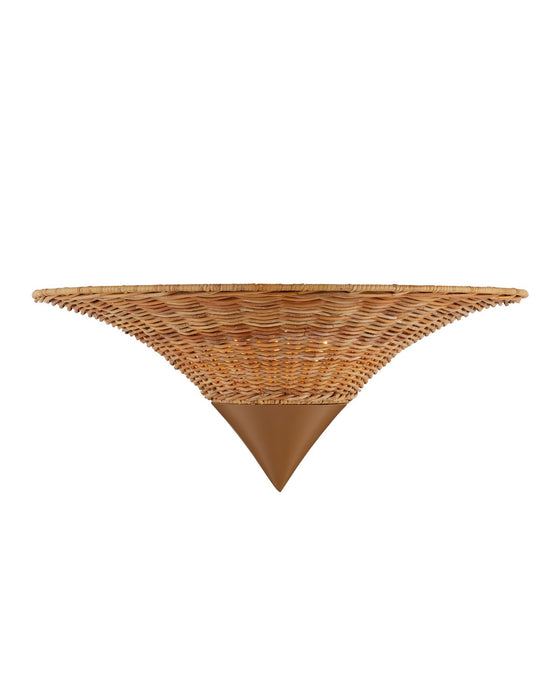 Currey and Company 5000-0251 Three Light Wall Sconce, Natural/Khaki