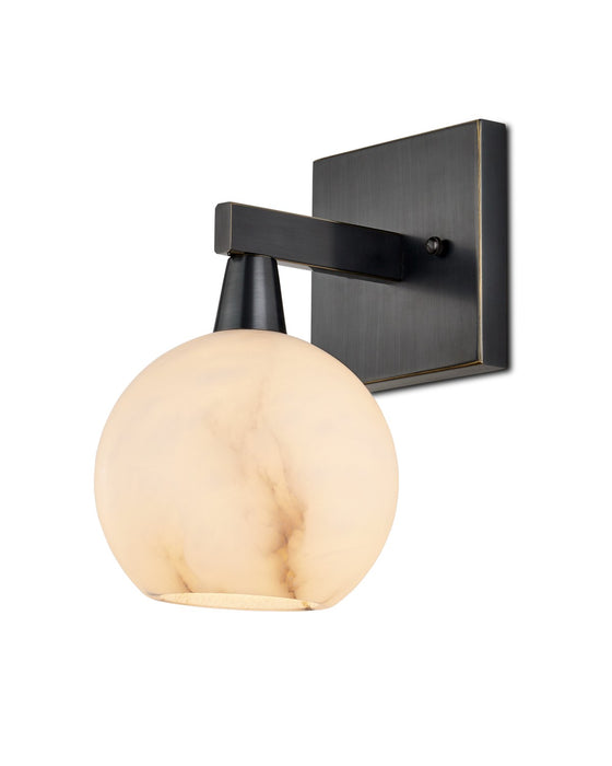Currey and Company 5800-0042 One Light Wall Sconce, Oil Rubbed Bronze/Natural