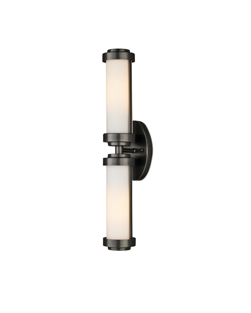 Currey and Company 5800-0045 Two Light Wall Sconce, Oil Rubbed Bronze/Opaque