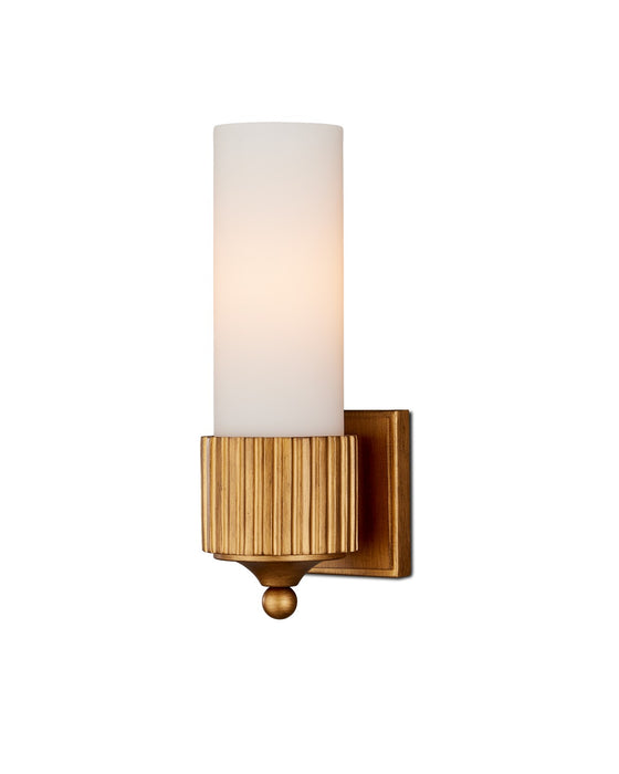 Currey and Company 5800-0049 One Light Wall Sconce, Gold/Frosted