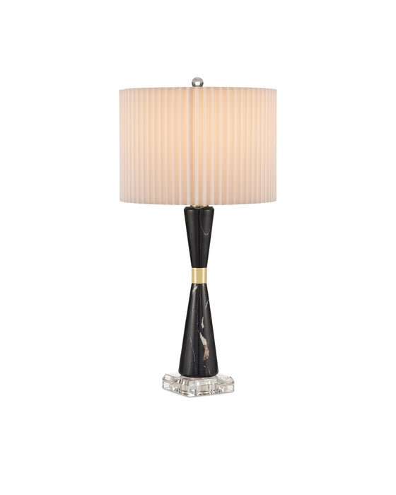 Currey and Company 6000-0903 One Light Table Lamp, Natural/Natural Brass/Clear