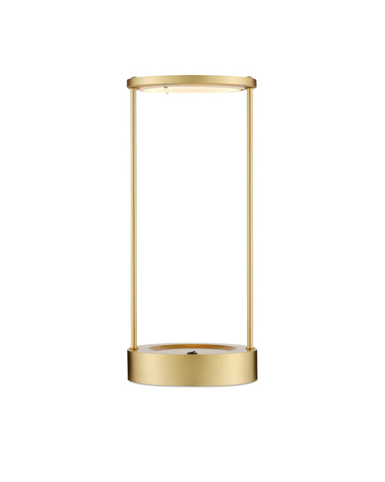 Currey and Company 6000-0908 One Light Table Lamp, Brushed Brass