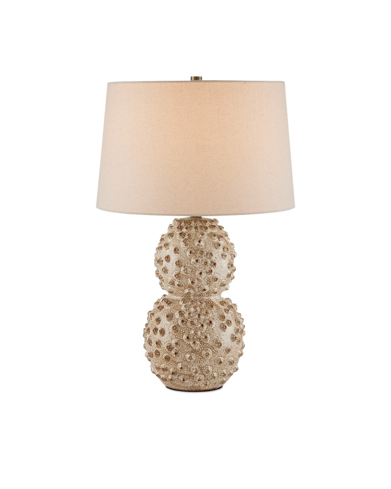 Currey and Company 6000-0921 One Light Table Lamp, Ivory/Brown
