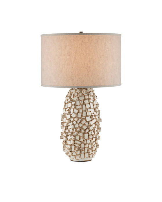 Currey and Company 6000-0922 One Light Table Lamp, Ivory/Brown