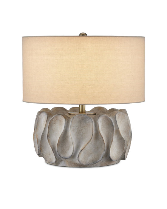 Currey and Company 6000-0928 One Light Table Lamp, Gray/Dark Gray/Brown/Light Antique Brass