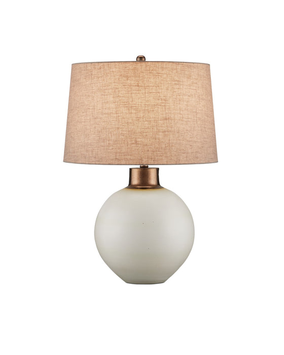Currey and Company 6000-0939 One Light Table Lamp, Off-White/Metallic Gold