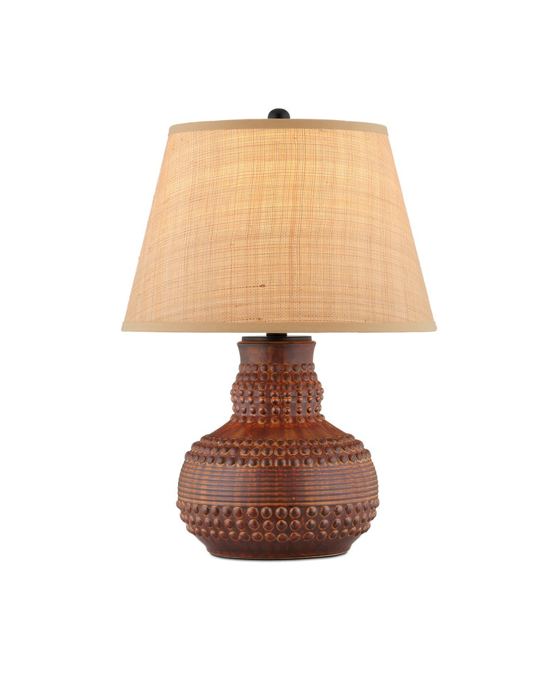 Currey and Company 6000-0942 One Light Table Lamp, Dark Brown/Rustic Black