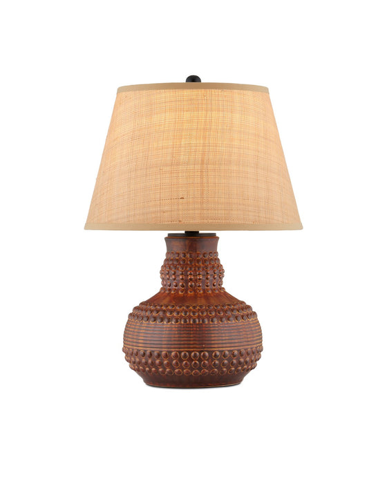 Currey and Company 6000-0942 One Light Table Lamp, Dark Brown/Rustic Black