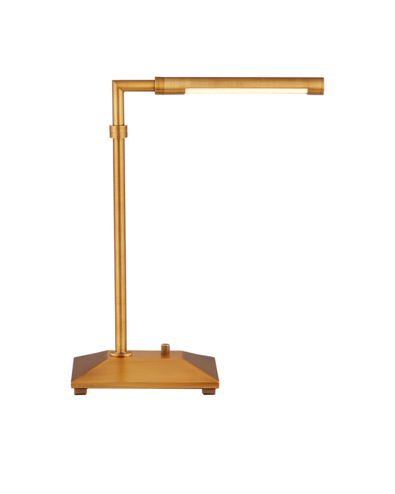 Currey and Company 6000-0947 One Light Desk Lamp, Antique Brass