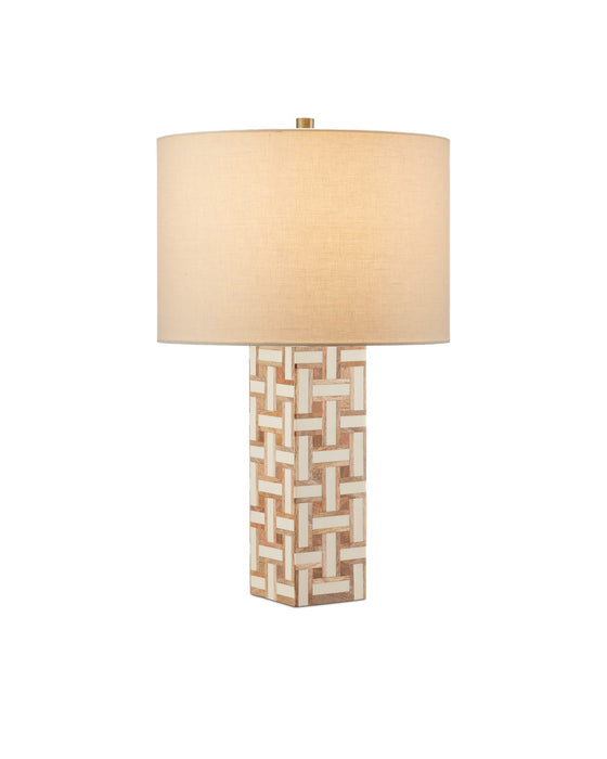 Currey and Company 6000-0955 One Light Table Lamp, Natural/Ivory