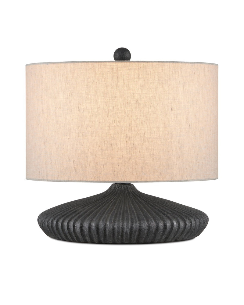 Currey and Company 6000-0958 One Light Table Lamp, Black Granite/Satin Black
