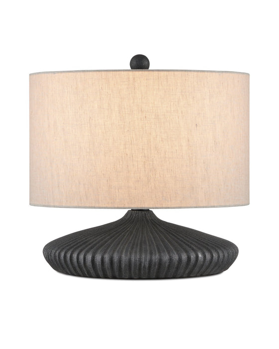 Currey and Company 6000-0958 One Light Table Lamp, Black Granite/Satin Black
