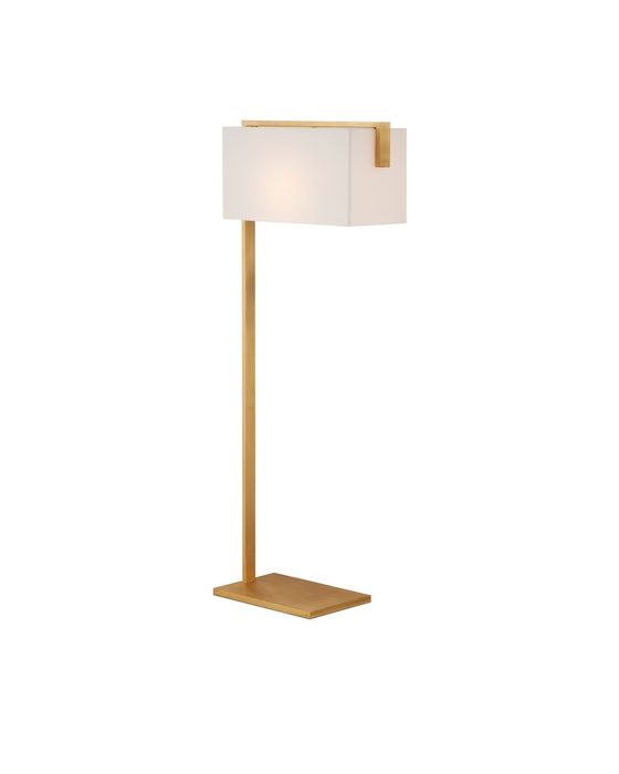 Currey and Company 8000-0143 One Light Floor Lamp, Contemporary Gold Leaf