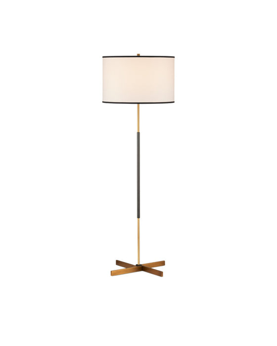 Currey and Company 8000-0149 One Light Floor Lamp, Brass/Oil Rubbed Bronze