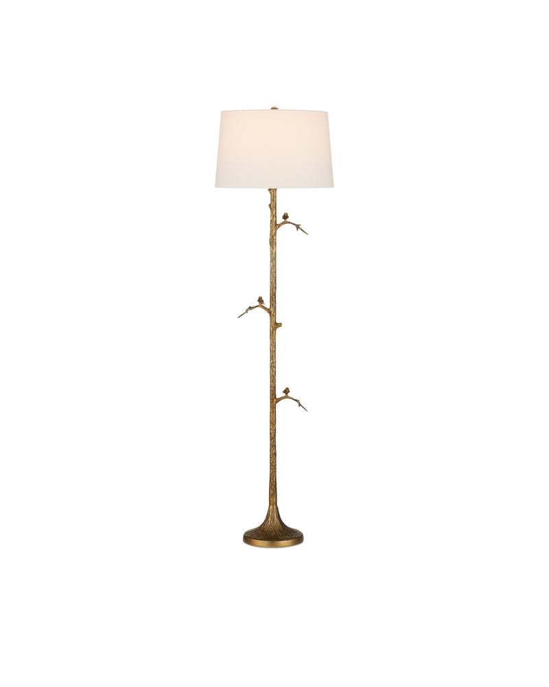 Currey and Company 8000-0150 One Light Floor Lamp, Antique Brass