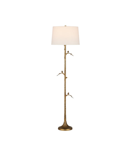 Currey and Company 8000-0150 One Light Floor Lamp, Antique Brass