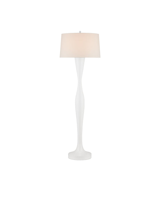 Currey and Company 8000-0153 One Light Floor Lamp, White