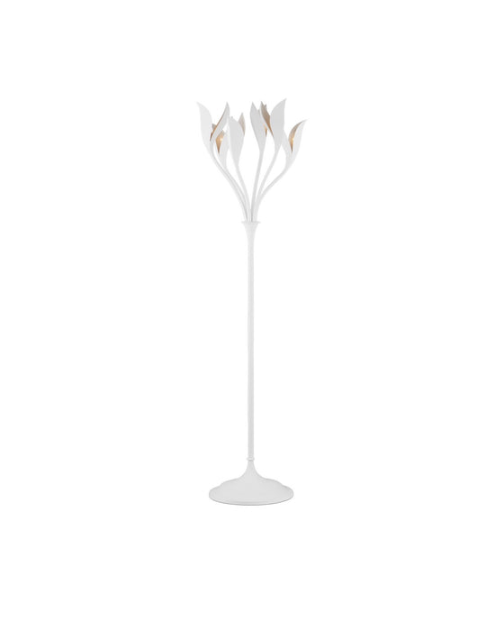 Currey and Company 8000-0160 Six Light Floor Lamp, Gesso White