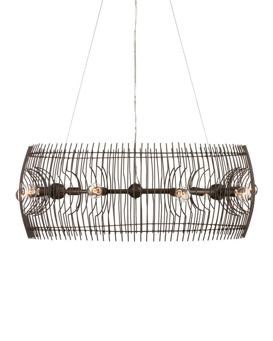 Currey and Company 9000-1105 Nine Light Chandelier, Bronze Gold