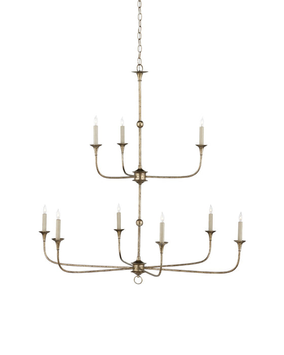 Currey and Company 9000-1129 Nine Light Chandelier, Pyrite Bronze