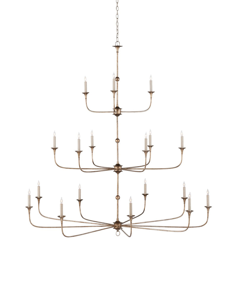 Currey and Company 9000-1130 18 Light Chandelier, Pyrite Bronze