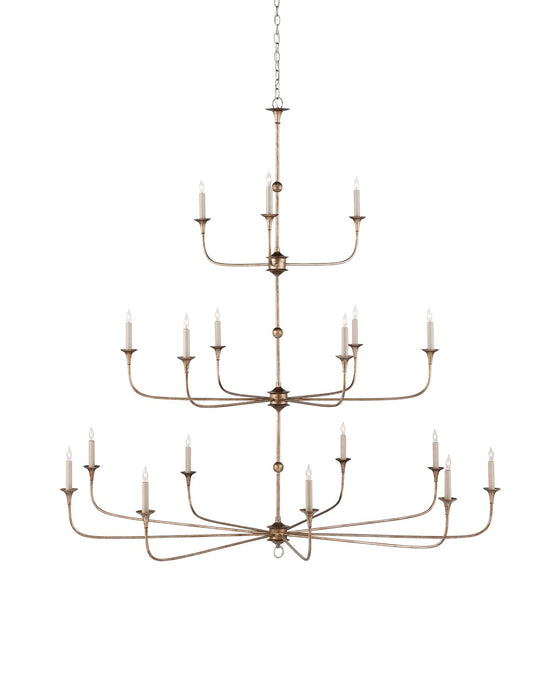 Currey and Company 9000-1130 18 Light Chandelier, Pyrite Bronze