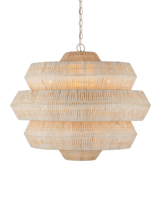 Currey and Company 9000-1134 Nine Light Chandelier, Bleached/Snow White