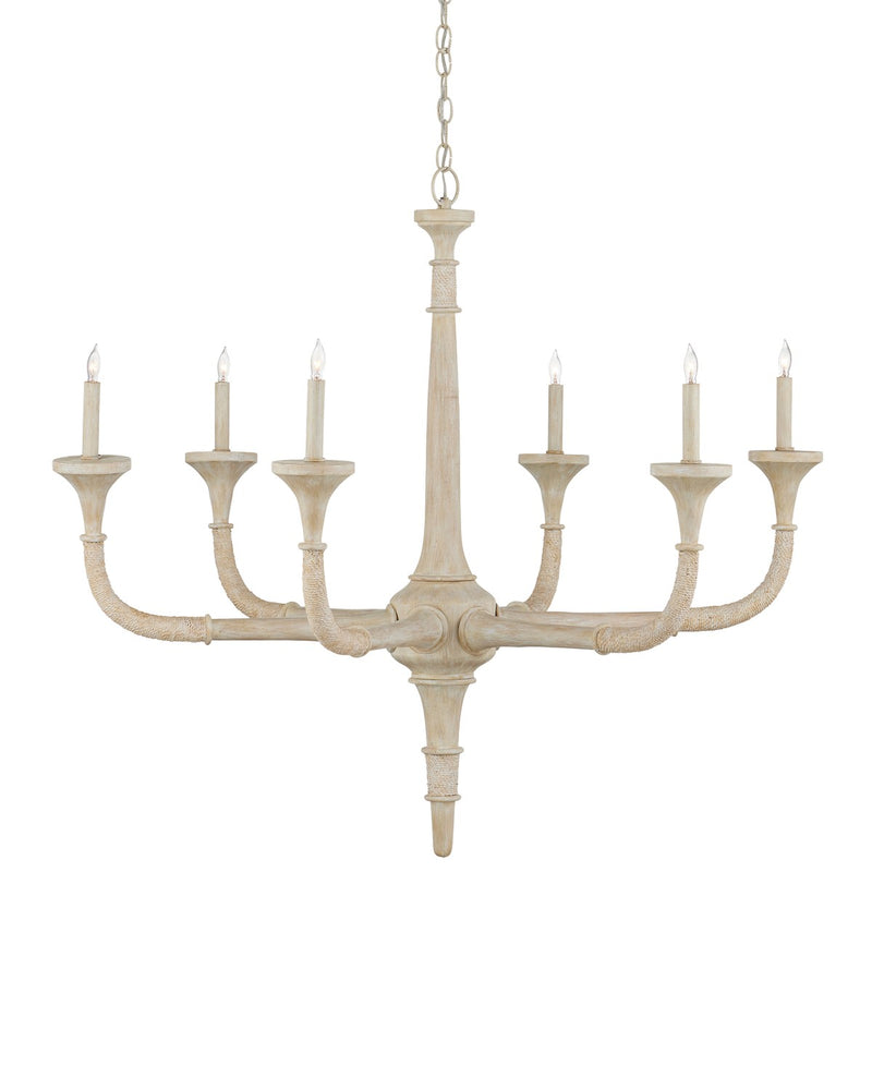 Currey and Company 9000-1140 Six Light Chandelier, Sandstone
