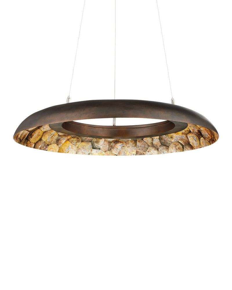 Currey and Company 9000-1146 LED Chandelier, Natural/Bronze Gold