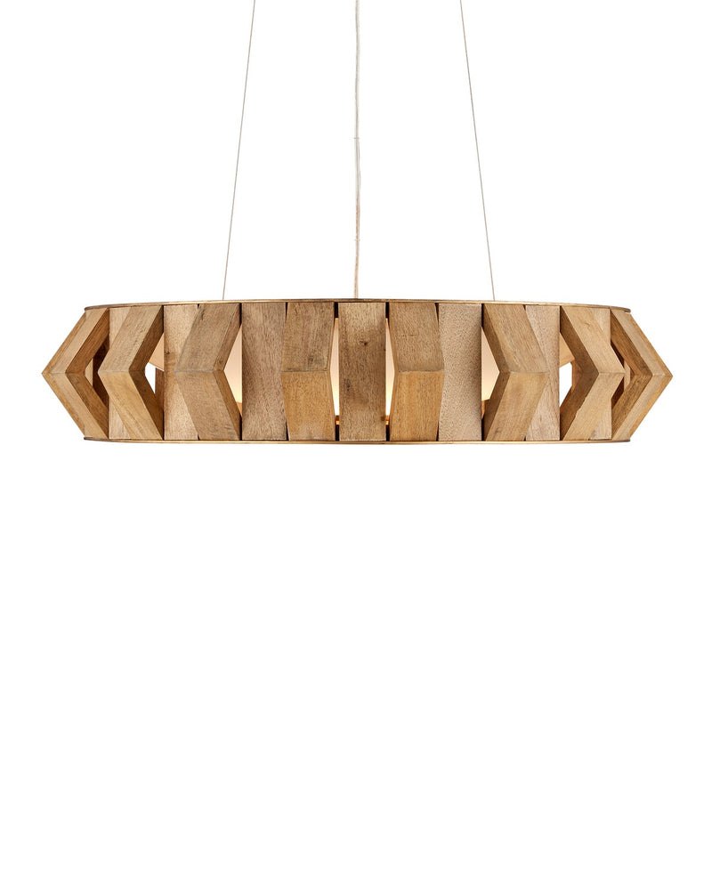 Currey and Company 9000-1147 One Light Chandelier, Toffee/Brass/White