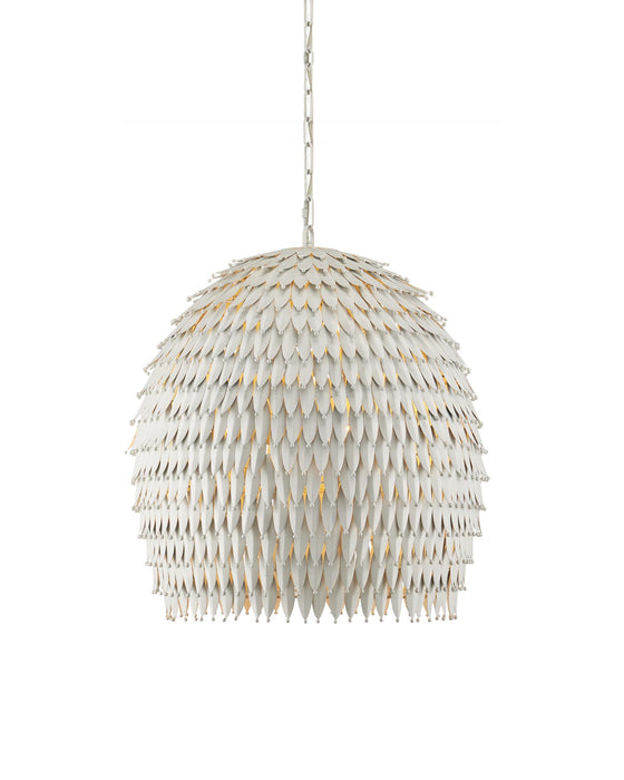 Currey and Company 9000-1161 Three Light Pendant, White