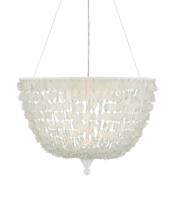 Currey and Company 9000-1155 One Light Pendant, Seaglass/Sugar White