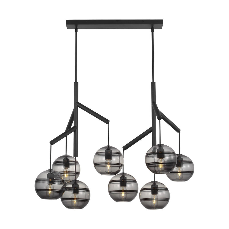 Visual Comfort Modern 700SDNMPL2KB-LED927 LED Chandelier, Nightshade Black