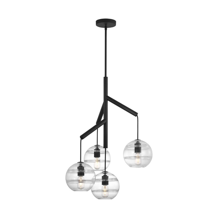 Visual Comfort Modern 700SDNMPR1CB-LED927 LED Chandelier, Nightshade Black